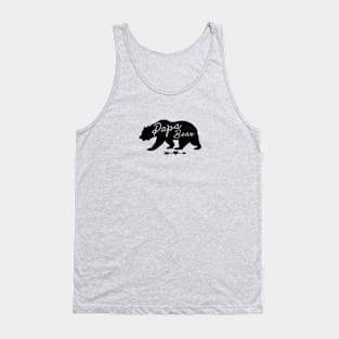 Papa Bear Gift Idea Black Tank Top